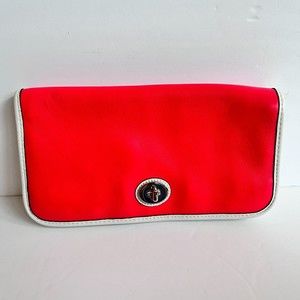 Coach Legacy Dutone Leather Foldover Clutch Wallet